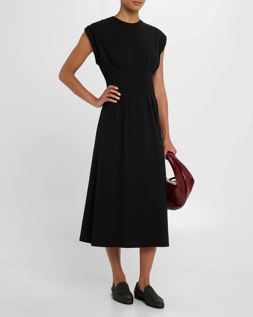 Frame The Jersey Nipped Dress- Black - Styleartist