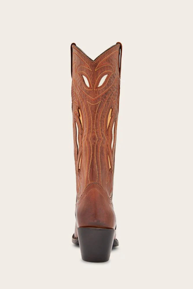 Frye Shelby Deco Stitch Pull On Cowboy Boot - Caramel/Vintage - Styleartist