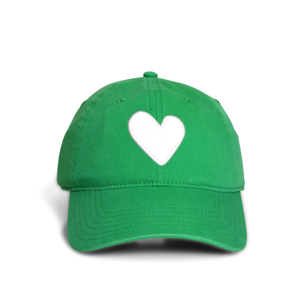 Kerri Rosenthal Imperfect Heart Ball Cap- Bright Green - Styleartist