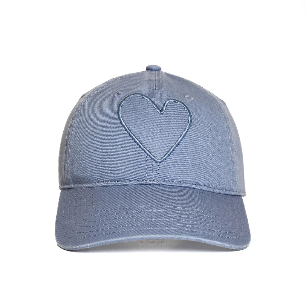 Kerri Rosenthal Imperfect Heart Ball Cap- Mid Blue - Styleartist