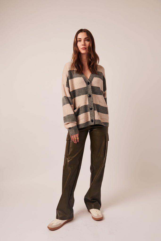 Line Phillie Striped Cardigan- Little Owl - Styleartist