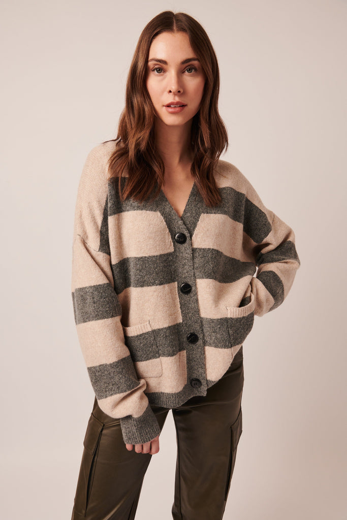 Line Phillie Striped Cardigan- Little Owl - Styleartist