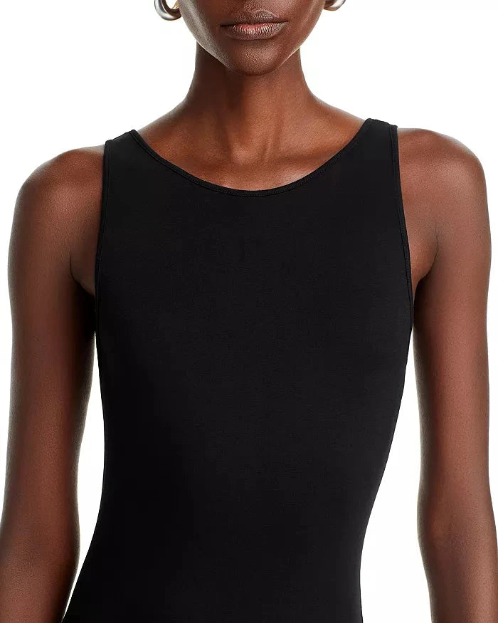 Majestic Filatures Soft Touch Boat Neck Tank Maxi Dress- Black - Styleartist