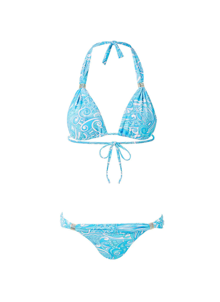 Melissa Odabash Grenada Halterneck Bikini Top- Blue Mirage - Styleartist