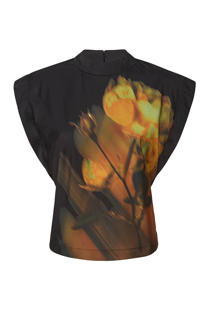 Misa Lucy Blouse-Yellow Rose Satin - Styleartist