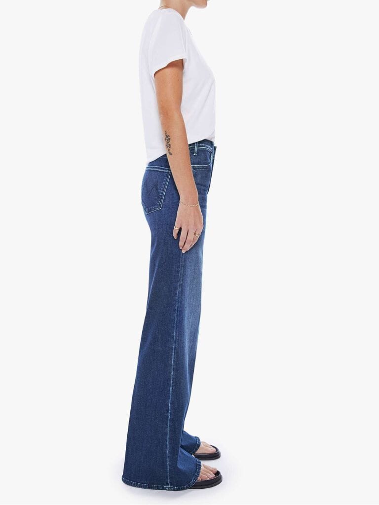 Mother Denim Hustler Roller Sneak Wide Leg Jeans - Heirloom - Styleartist