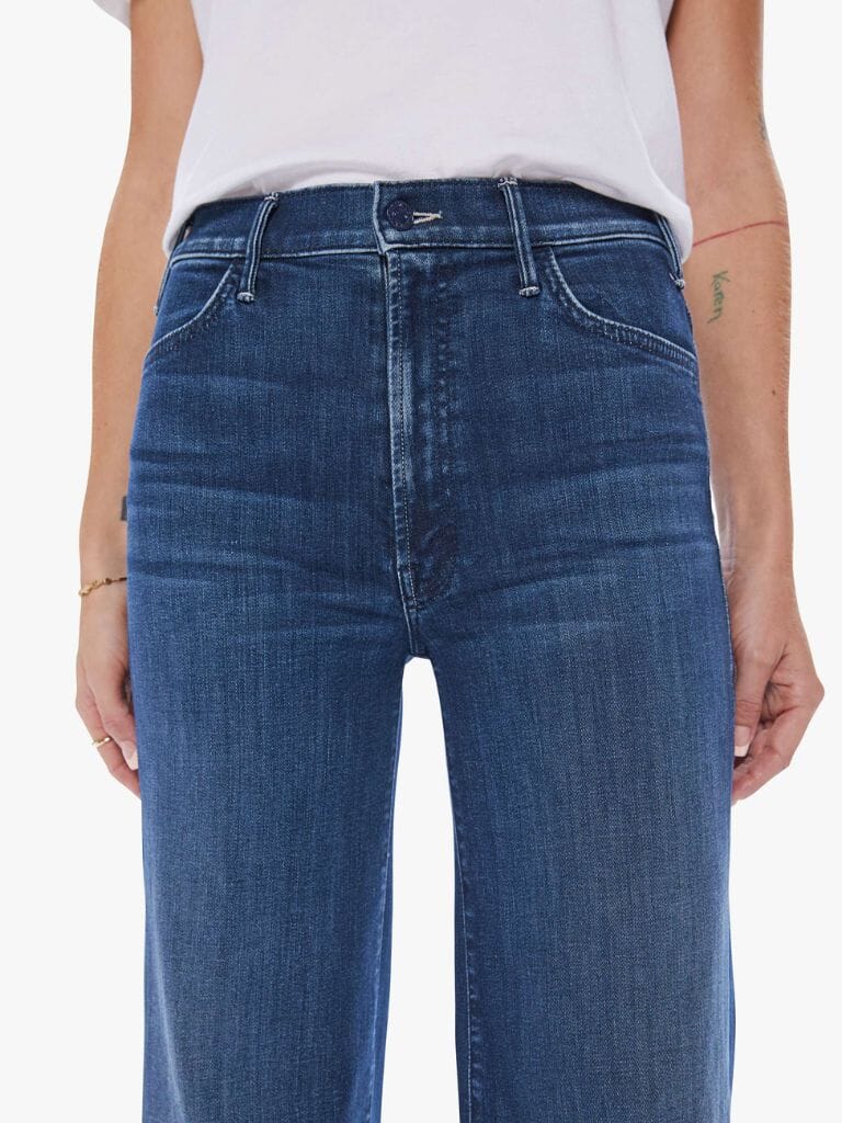 Mother Denim Hustler Roller Sneak Wide Leg Jeans - Heirloom - Styleartist