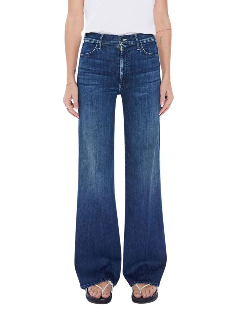 Mother Denim Hustler Roller Sneak Wide Leg Jeans - Heirloom - Styleartist