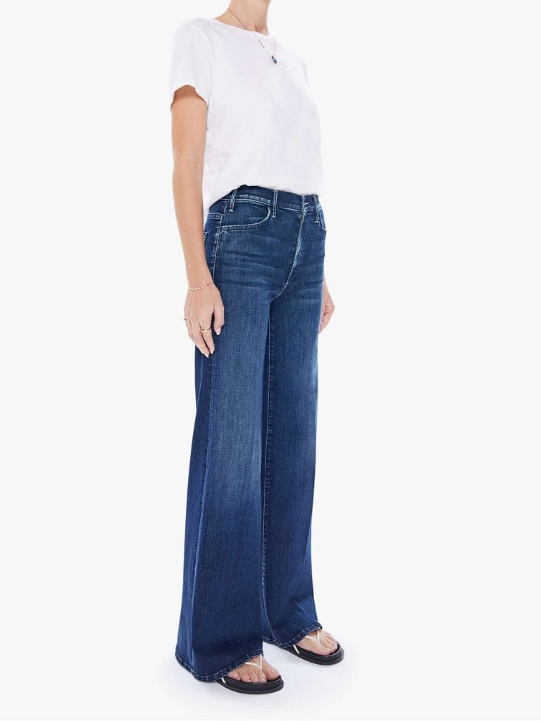 Mother Denim Hustler Roller Sneak Wide Leg Jeans - Heirloom - Styleartist