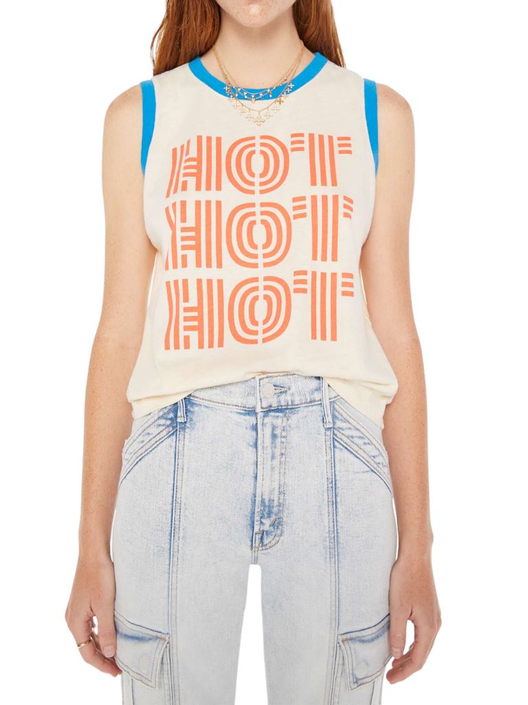 Mother Denim Strong and Silent Type Tank Top- Hot Hot Hot - Styleartist