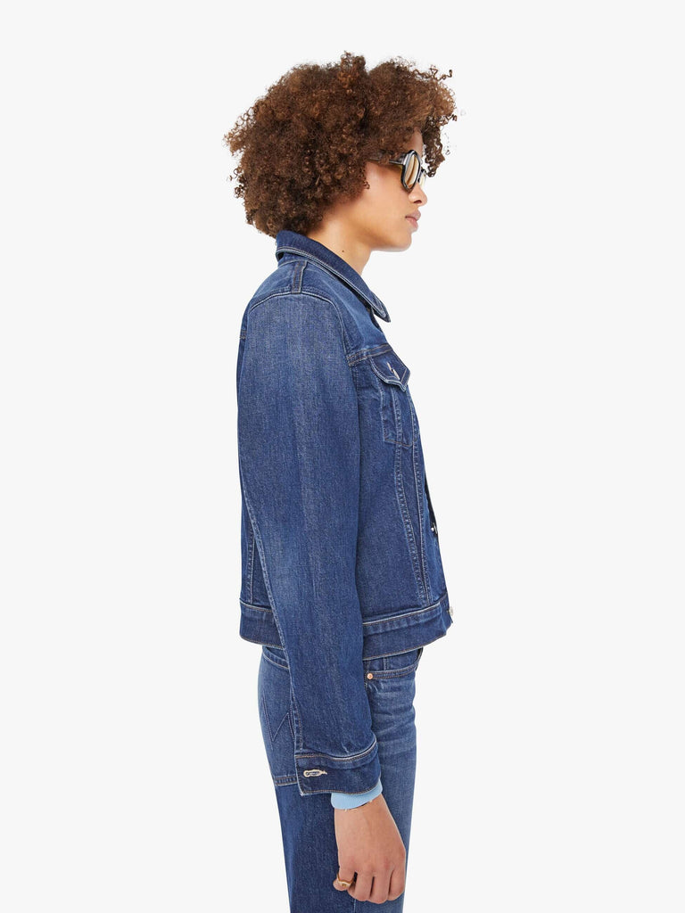 Mother Denim The Bruiser Classic Denim Jacket- Perfectly Imperfect Vintage Dark Blue - Styleartist