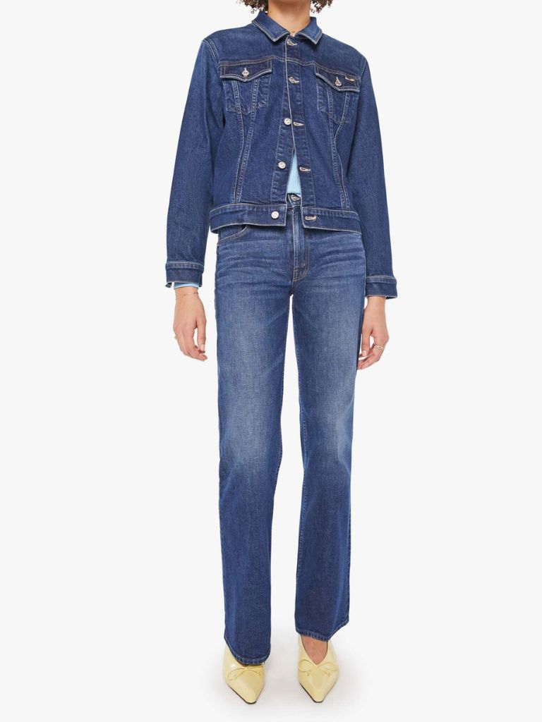 Mother Denim The Bruiser Classic Denim Jacket- Perfectly Imperfect Vintage Dark Blue - Styleartist