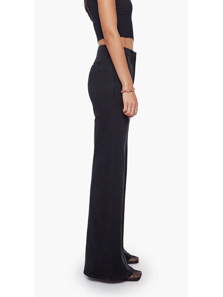 Mother Denim The Roller Prep Heel High-Waisted Wide Leg Pant - Pitch - Styleartist