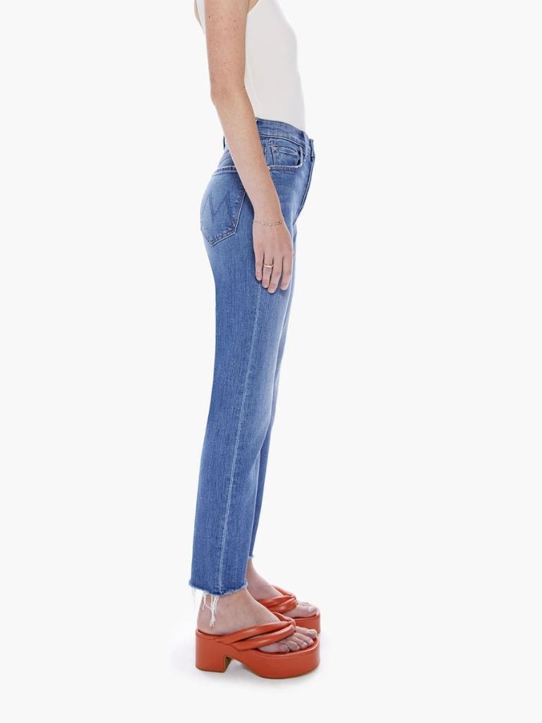 Mother Denim The Tomcat Ankle Fray High Rise Jean - From Out Of Town - Styleartist