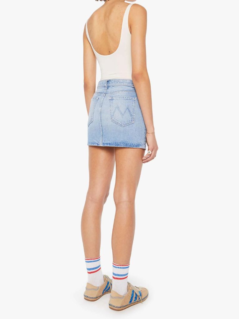 Mother Denim The Vagabond Denim Mini-Skirt- Magic School Bus - Styleartist