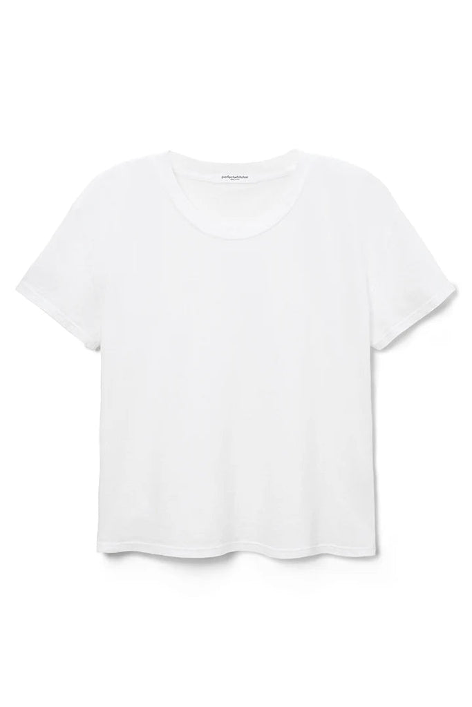 perfectwhitetee Harley Cotton Short Sleeve Boxy Crew T-Shirt - White