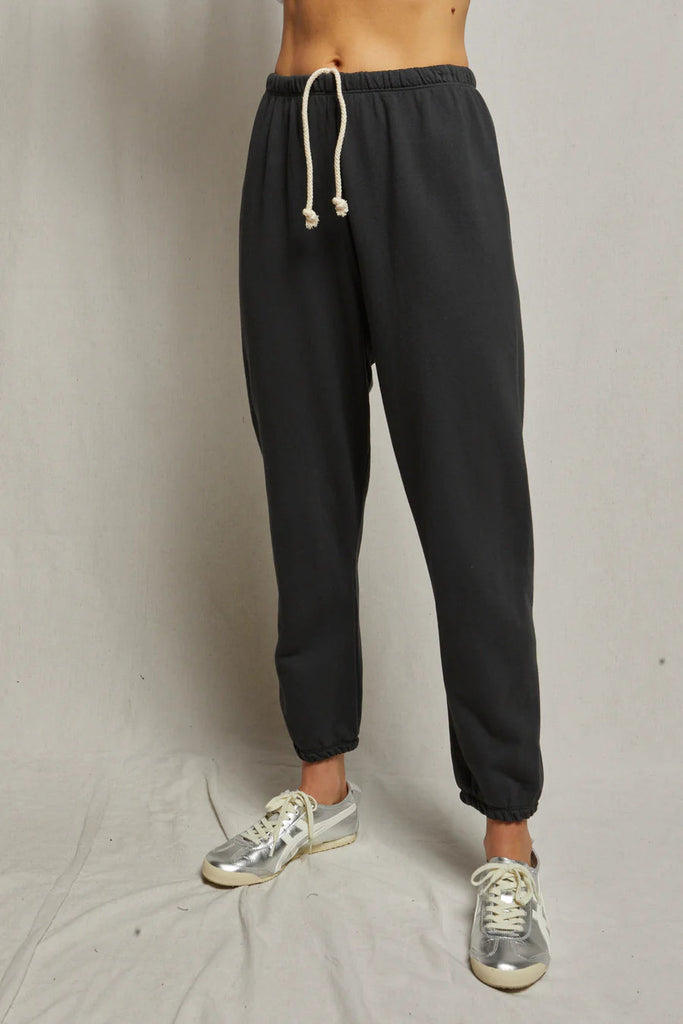 perfectwhitetee The Johnny French Terry Easy Sweatpant - Vintage Black - Styleartist