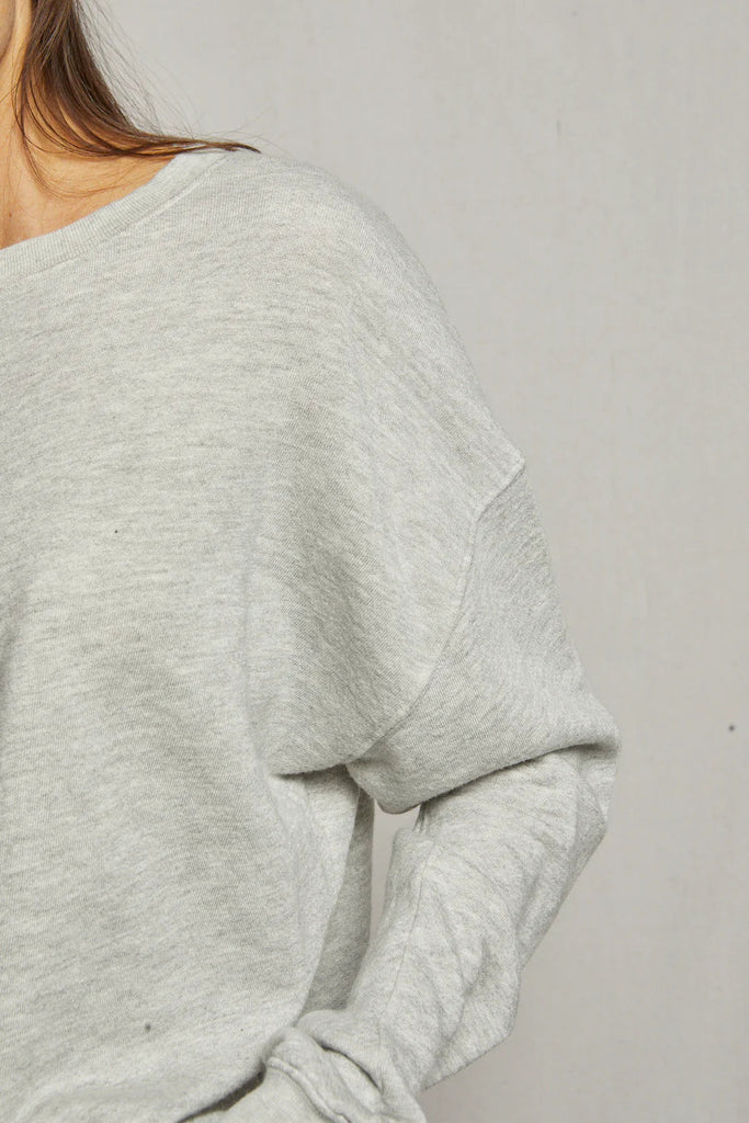 perfectwhitetee Tyler French Terry Pullover Sweatshirt - Heather Grey