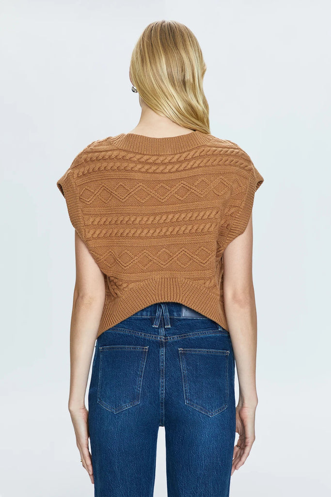 Pistola Marta Sweater Vest - Caramel - Styleartist