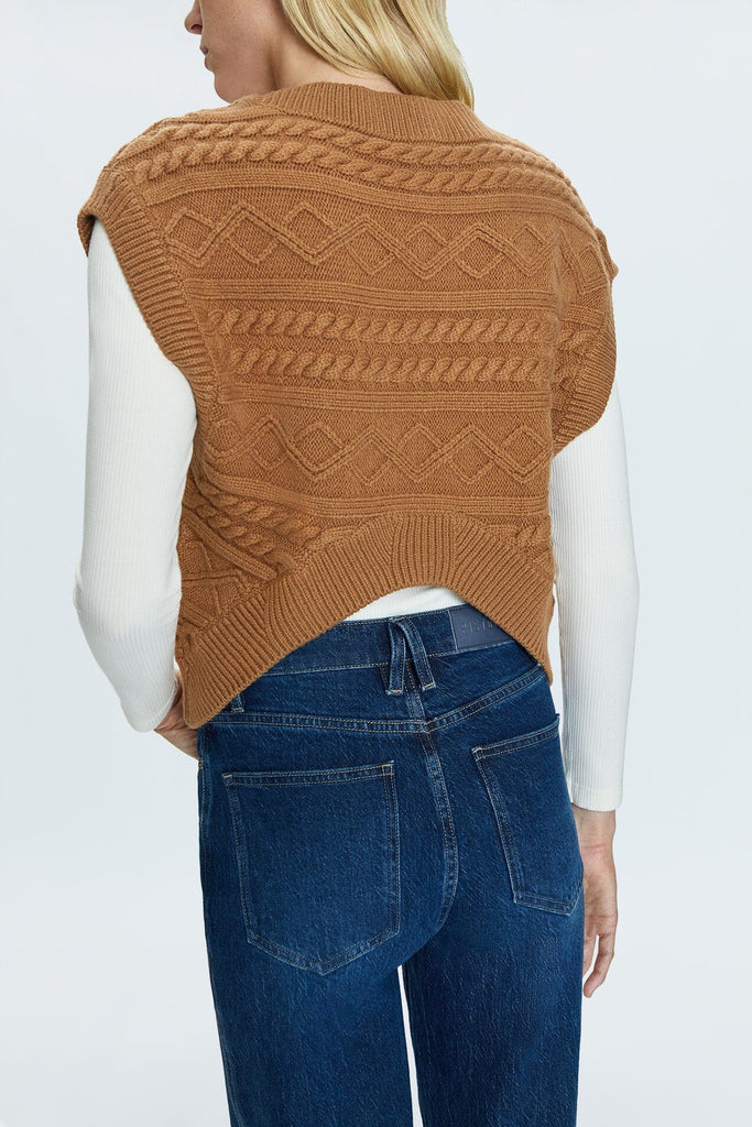 Pistola Marta Sweater Vest - Caramel - Styleartist