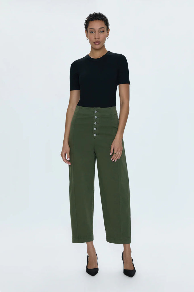 Pistola Suki Barrel Leg High Waist Trouser - Admiral - Styleartist