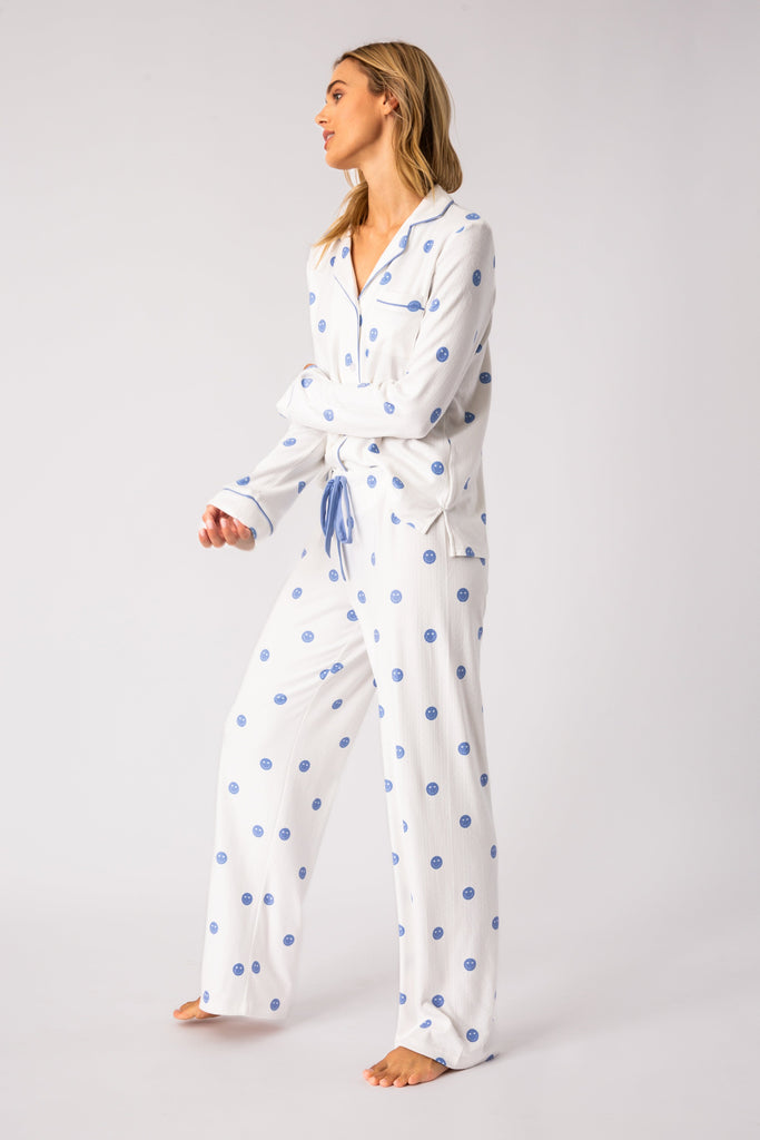 PJ Salvage Choose Happy Pajama Pant- Ivory - Styleartist