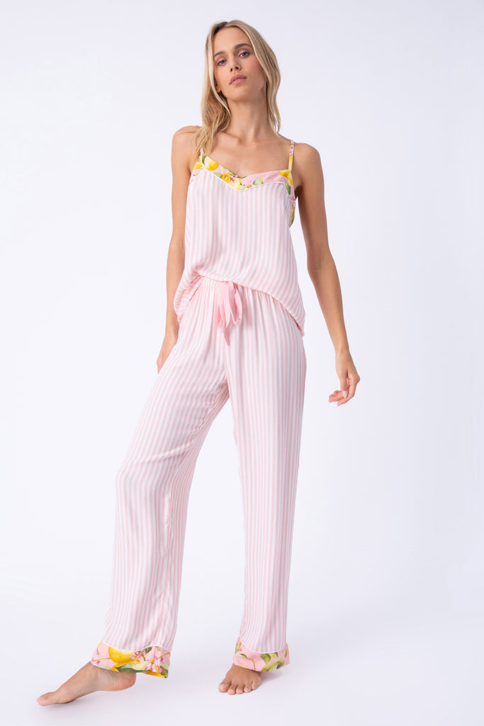 PJ Salvage In Full Bloom Pajama Pants- Pink Rose - Styleartist