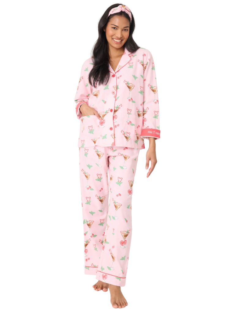 PJ Salvage Martini Flannel PJ Set- Ballet Pink - Styleartist
