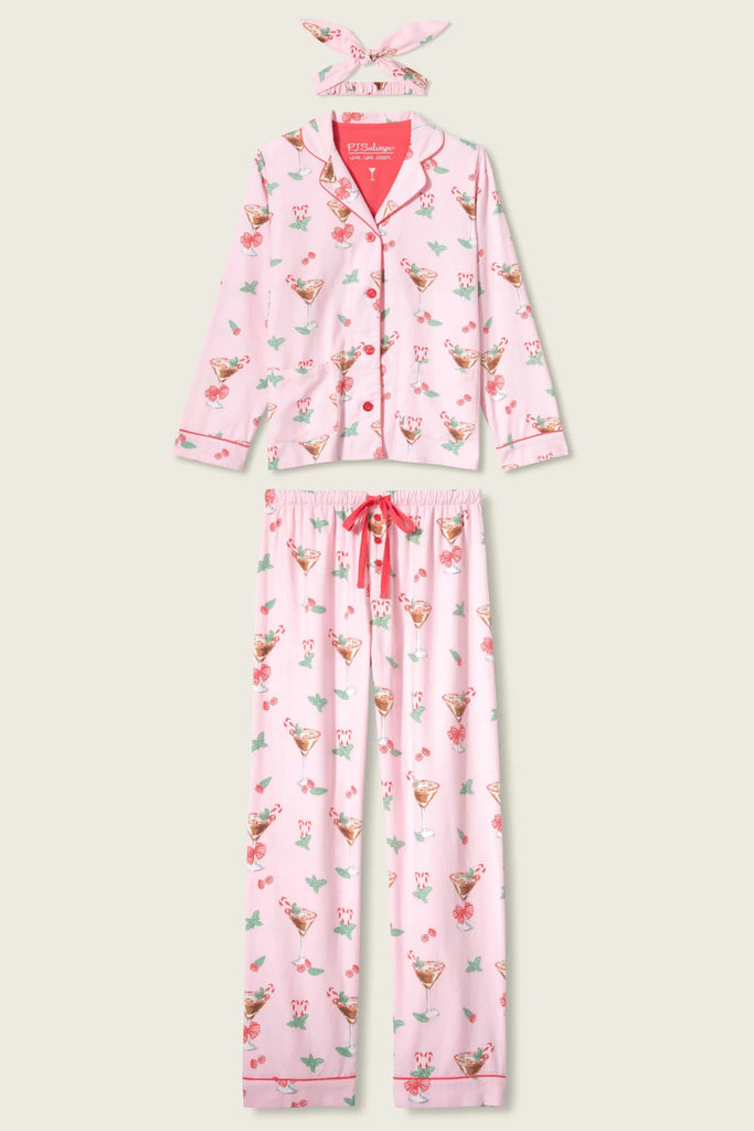 PJ Salvage Martini Flannel PJ Set- Ballet Pink - Styleartist