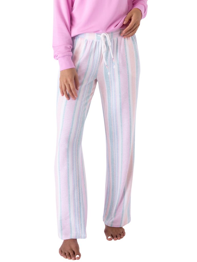 PJ Salvage Women's Baja Babe Striped Pant- Ivory - Styleartist