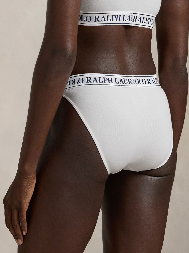 Polo Ralph Lauren Logo Bikini Brief- White Cloud - Styleartist