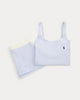 Polo Ralph Lauren Pointelle Cotton Tank & Short Sleep Set- Xenon Blue