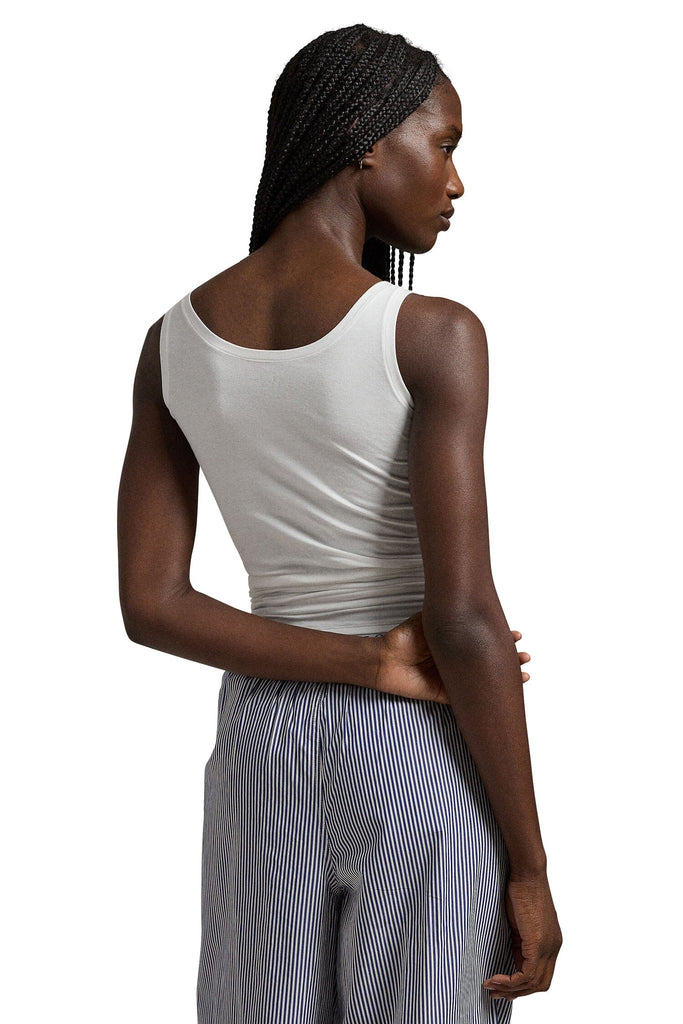 Polo Ralph Lauren Scoop Neck Tank- White Cloud - Styleartist