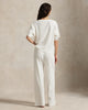 Polo Ralph Lauren Waffle-Knit Short Sleeve Pajama Set- Ecru - Styleartist