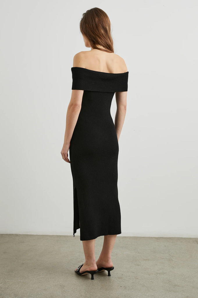 Rails Anaya Off-The-Shoulder Dress- Black - Styleartist