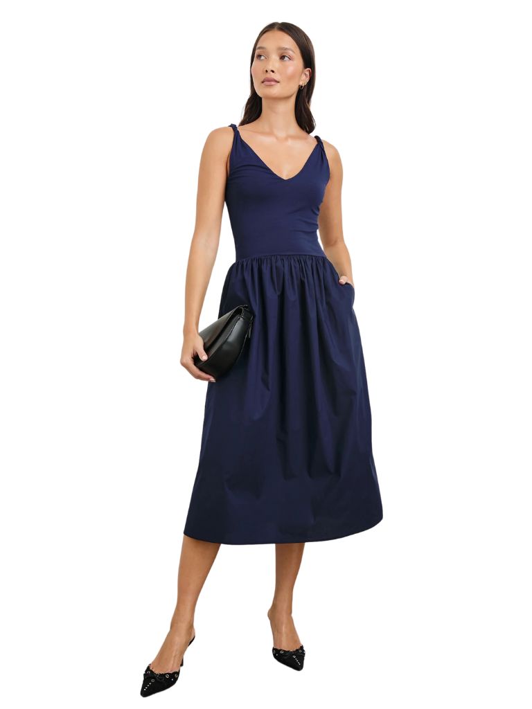 Rails Franca Midi Bodycon Dress- Navy Styleartist Rails Franca Midi Bodycon Dress- Navy Styleartist