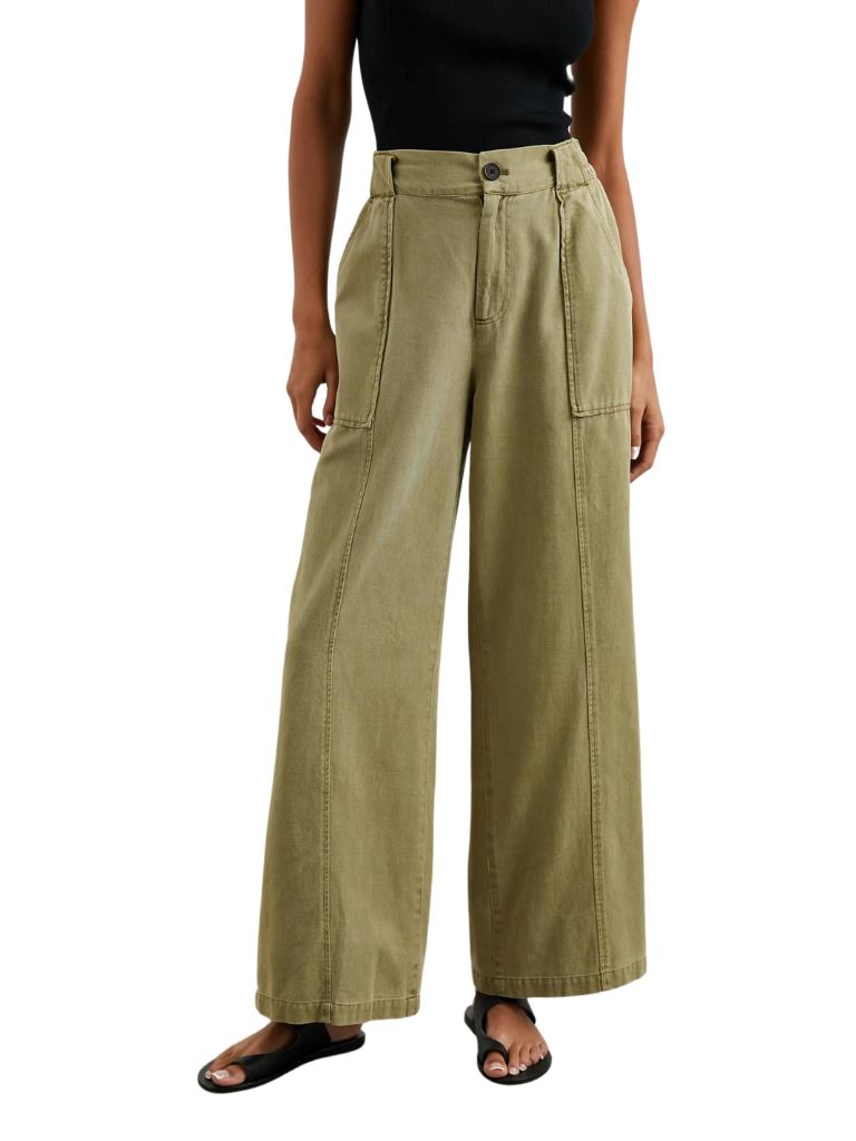 Rails Greer Twill Wide Leg Pant- Canteen - Styleartist