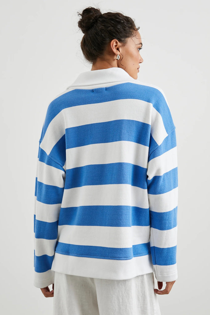 Rails Parker Sweatshirt- Ocean Rugby Stripe - Styleartist