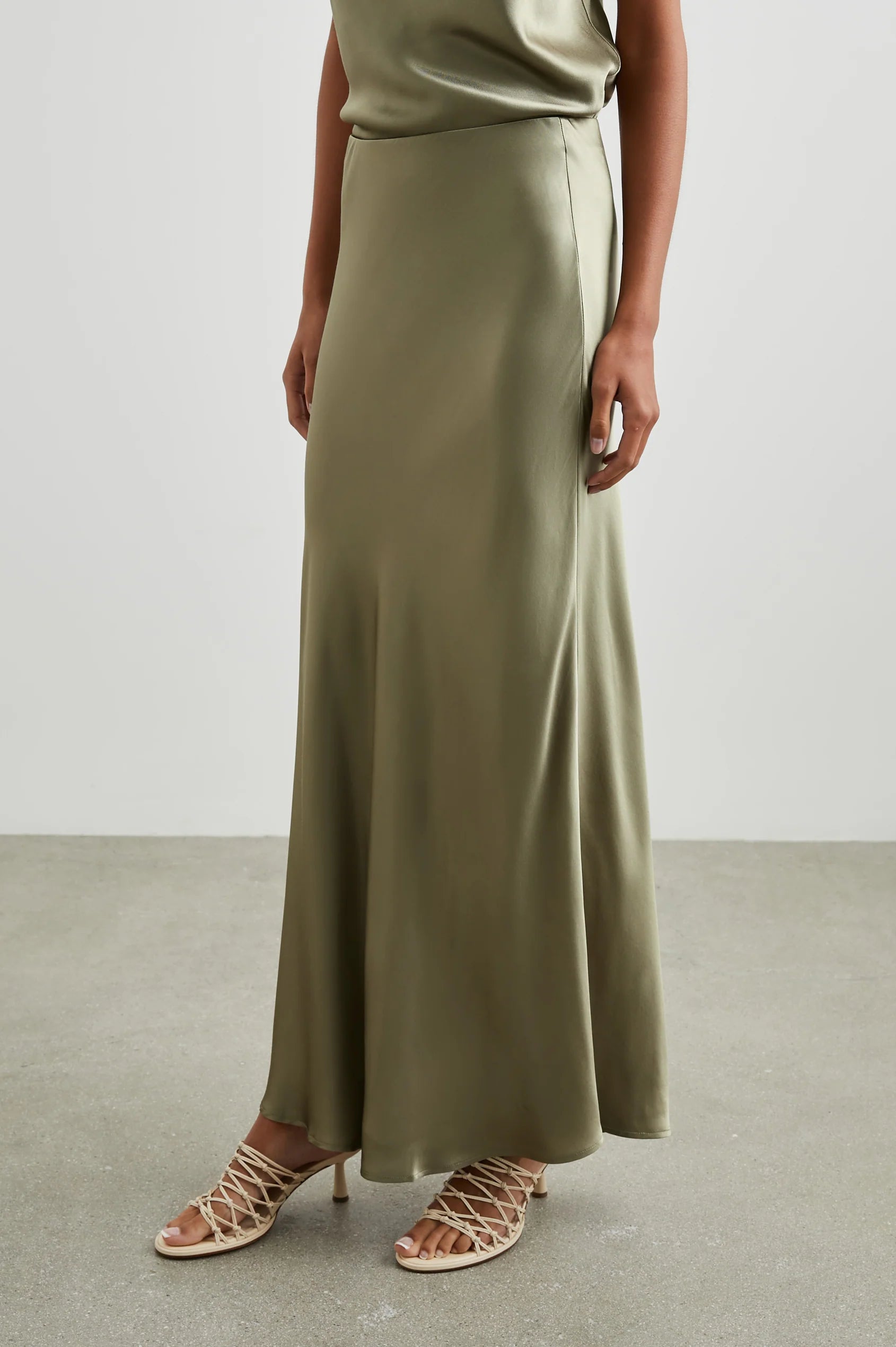 Rails Romina Satin Crepe Maxi Skirt- Mermaid