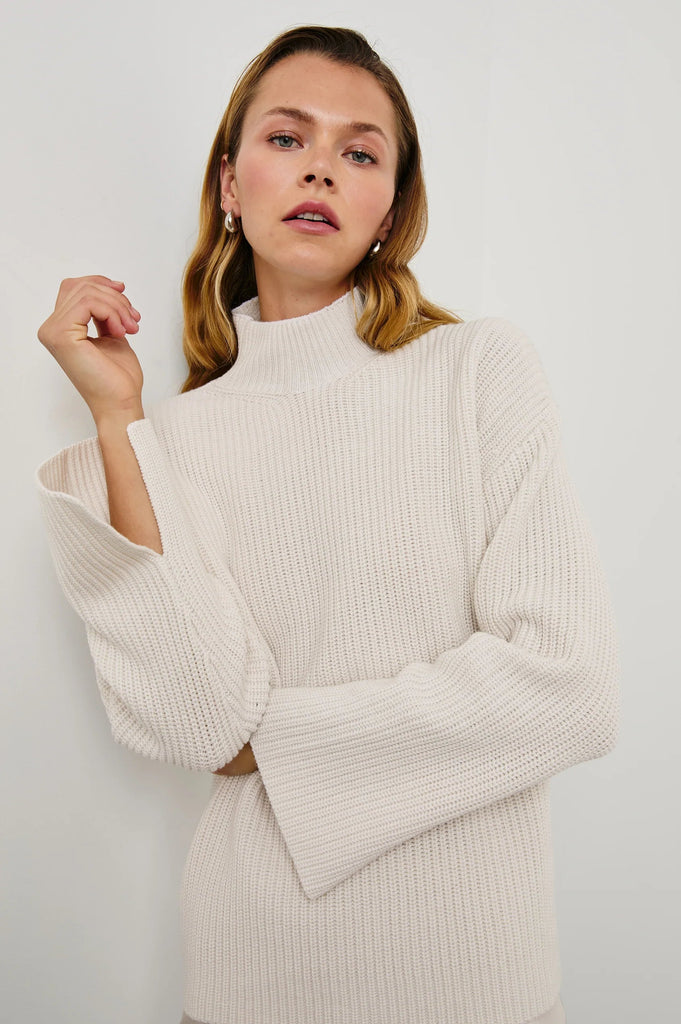 Rails Sanna Funnel Neck Sweater- Hazy Dust - Styleartist