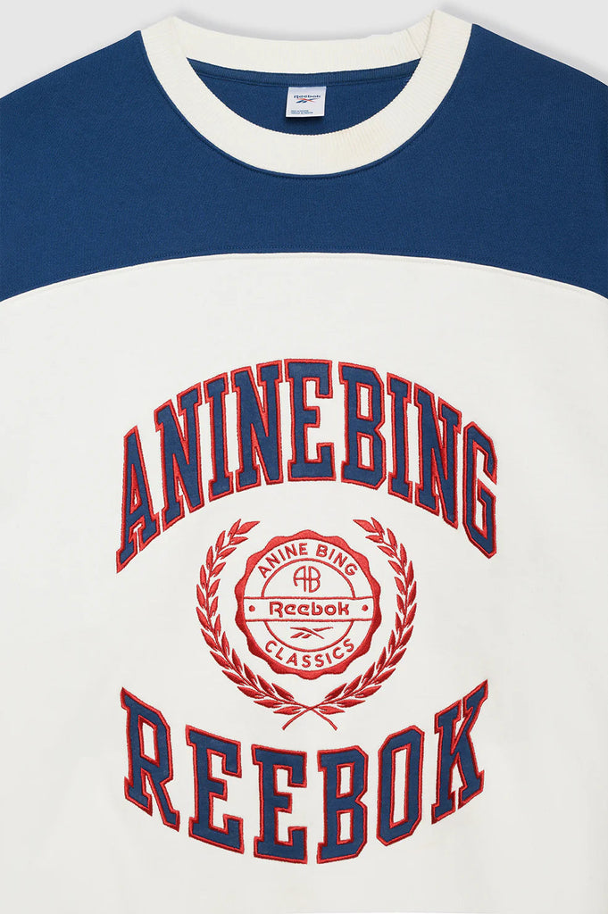 Reebok X Anine Bing Oversize Crewneck Sweatshirt - Chalk - Styleartist