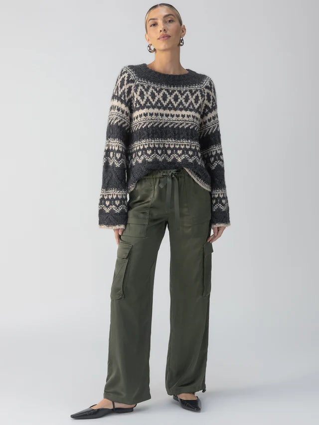 Sanctuary Fairisle Crew Neck Sweater - Heather Ash Multi - Styleartist