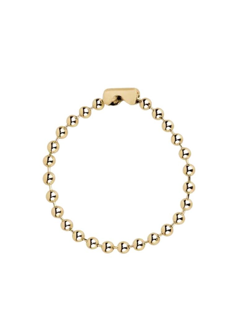 Small Gold Plated Beaded Ball Chain Bracelet - Styleartist