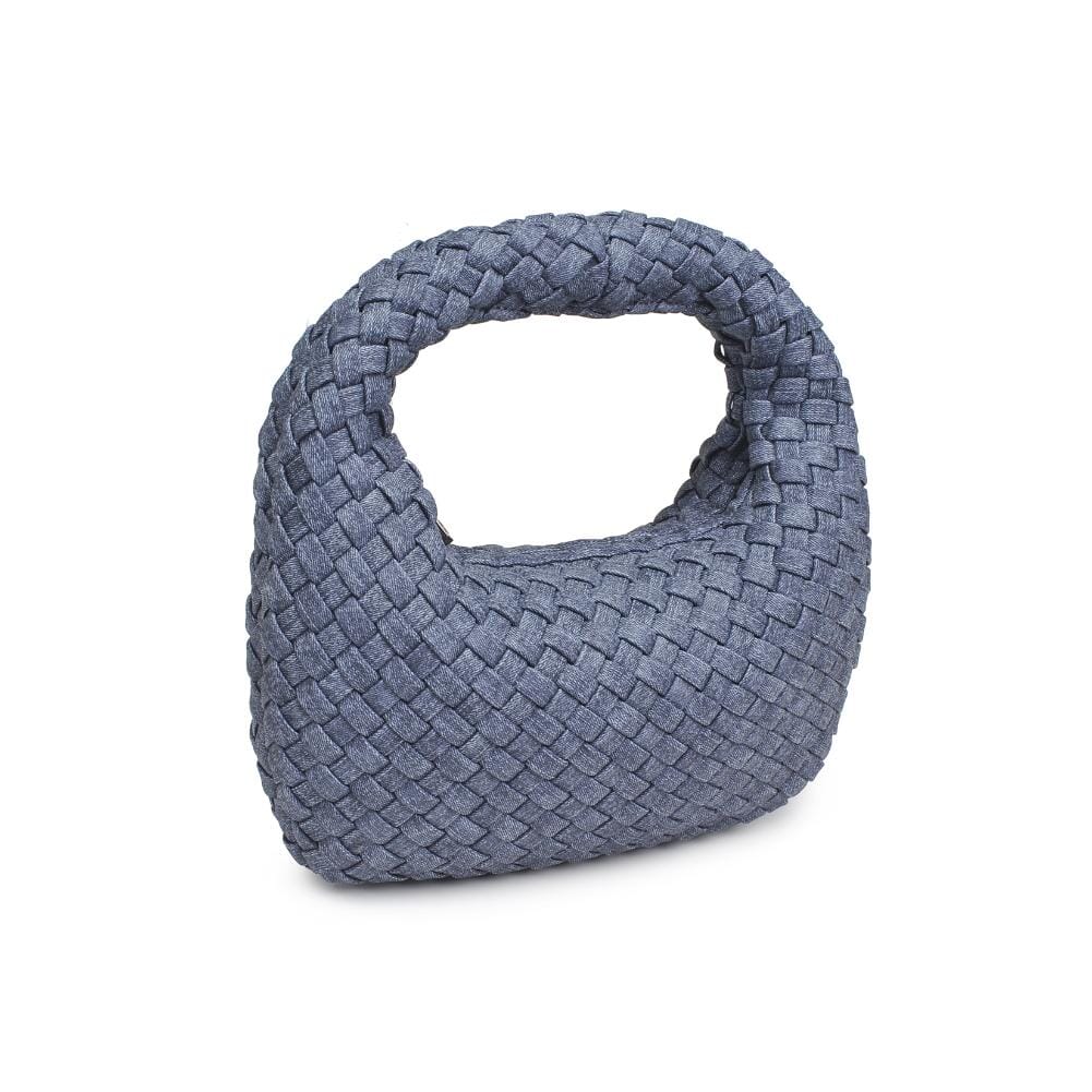 Sol and Selene Dare to Dream Woven Small Clutch Bag - Dark Denim - Styleartist