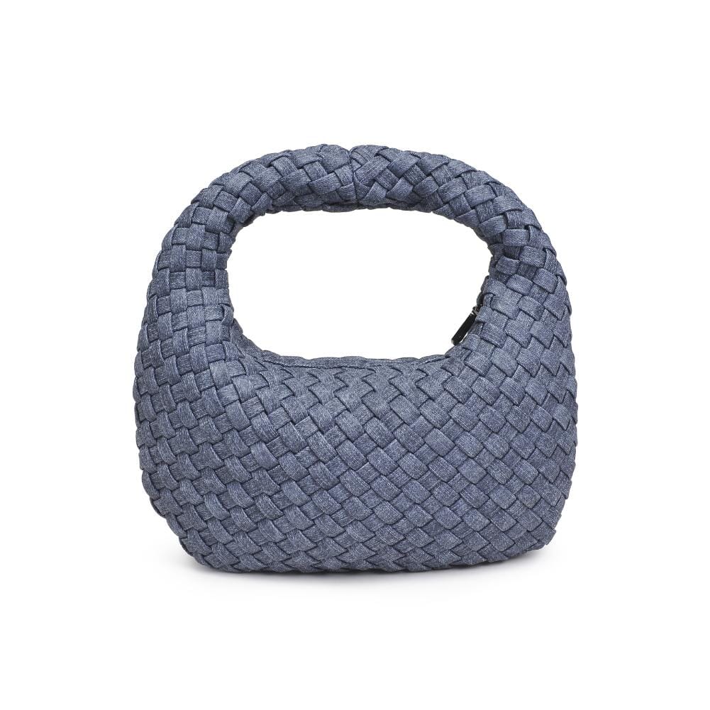 Sol and Selene Dare to Dream Woven Small Clutch Bag - Dark Denim - Styleartist