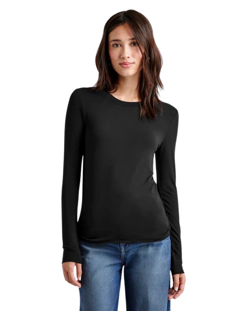 Splendid Bamboo Long Sleeve Tee- Black - Styleartist