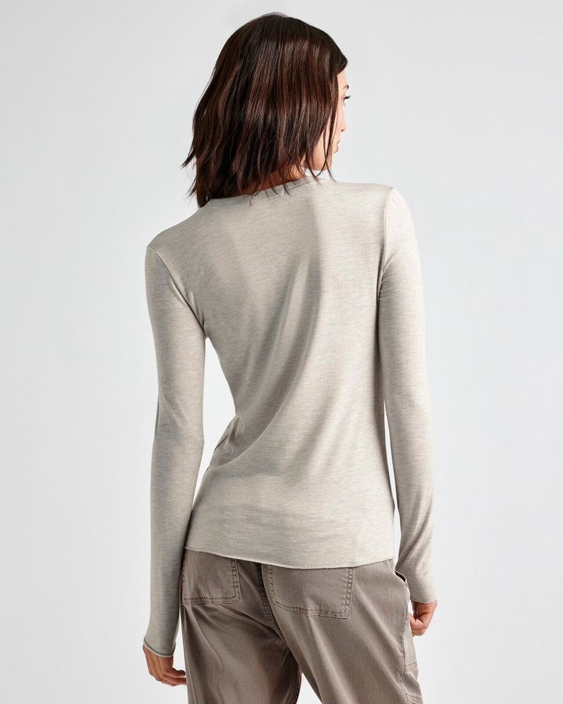 Splendid Bamboo Long Sleeve Tee - Pale Oak Heather - Styleartist