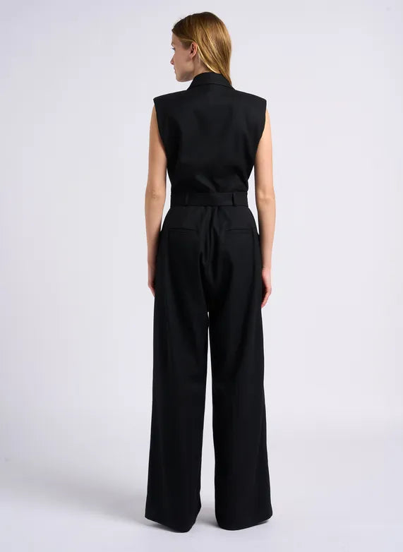 Suncoo Twist Jumpsuit- Black - Styleartist