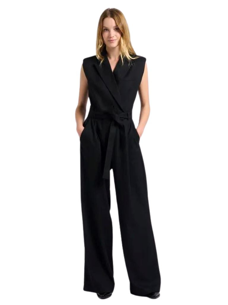 Suncoo Twist Jumpsuit- Black - Styleartist