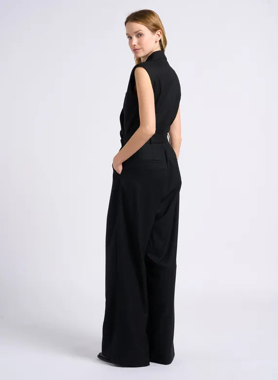 Suncoo Twist Jumpsuit- Black - Styleartist